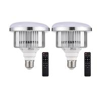 Andoer 2 Pezzi 85W Lampadina LED 3200K-5500K Lampada Fotografia Lampadina Risparmio Energetico Regolabile Luminosità E27 Supporto con Telecomando per Studio Fotografico Casa Magazzino Ufficio Hotel