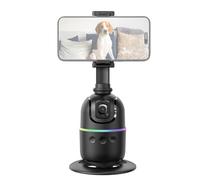 Andoer 360 ° Auto Face Tracking Gimbal Auto Tracking Phone Holder Smart Selfie Gimbal Stabilizzatore Robot Cameraman Controllo gestuale con morsetto telefonico a sgancio rapido per Vlog Live Streaming