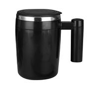 Andoer 380 ml tazza auto-commovente con coperchio, tazza da caffè automatica con agitazione magnetica, tazza da caffè elettrica in acciaio inox, automiscelante, per caffè, latte, cacao, cioccolata