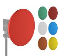 Andoer 7 pezzi 55 cm fotografia luce ombra tessuto morbido diffusore copertura blu/rosso/verde/bianco/giallo/marrone/viola compatibile per studio stroboscopico montaggio Bowen Riflettore standard