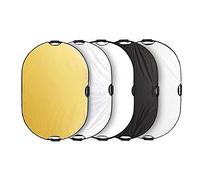 Andoer 90 x 60 cm mano mobile ovale pieghevole multi riflettore 5 in 1 con colori oro/sliver/bianco/nero/trasparente per studio fotografico