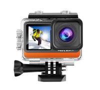 Andoer Action Camera Sport Camera 4K Ultra HD 24MP Impermeabile Anti-shaking con 2 "Touch Control Screen Doppio Schermo 170 ° Supporto Grandangolare Live Streaming con Filtro UV Custodia Impermeabile