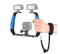 Andoer Action Camera Subacquea Immersione Rig, Stabilizzatore a mano per Action Camera con Supporti Cold Shoe, Cinghia da Polo, Compatibile con GoPro Hero 12/11/10, DJI Osmo Action 4/3/2, Insta360,
