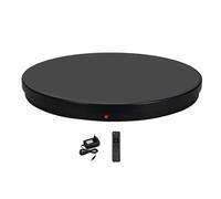 Andoer Andoer - Supporto girevole elettrico per presentazione, piatto girevole da 24 pollici, con telecomando, angolo regolabile, 360 gradi, piattaforma girevole automatica per fotografia, grande