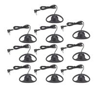 Andoer Auricolare a Forma di D Gancio per Auricolare su un Lato da 3,5 Mm ABS Driver da 23 Mm Cavo 105 Cm Audio Mono Trasparente Design Pieghevole per Guida Turistic (10 pezzi)