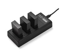 Andoer Batteria di ricambio LP-E12, caricatore a 3 slot con 3 batterie LP-E12 1250 mAh compatibile con Canon EOS M50/M50 Mark II/M/M2/M10/M100/M200/Rebel SL1/ fotocamere digitali PowerShot SX70/HS