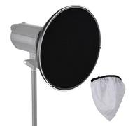 Andoer Bowens Mount Beauty Dish - Diffusore standard da 15,35 pollici, con griglia a nido d'ape a 60° e riflettore centrale per Bowens Mount Studio Strobe Flash Light Speedlite
