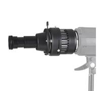 Andoer Bowens Mount Optical Snoot Conical Focalize Condenser Art Special Effects Shaped Beam Light Cilindro con obiettivo F2.0 da 120 mm, adattatore per slot per schede, 16 schede grafiche e 8 filtri