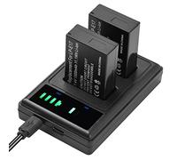 Andoer Caricabatterie LP-E17 con indicatori LED + 2 batterie LP-E17 7,4 V 1500 mAh con cavo di ricarica USB di ricambio per fotocamere Canon EOS 200D/ 750D/ 760D/ 800D/ 8000D/ M3/ M6/ T6i