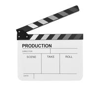 Andoer Clacchetta acrilica, tavoletta di pellicola, Lavagna del Direttore del film, Taglio di scena d'azione, Tavola di picco, pellicola di ardesia, cancellato a secco (nero, Tipo 2)