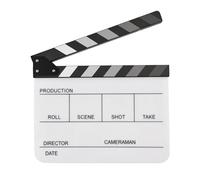 Andoer Clacchetta acrilica, tavoletta di pellicola, Lavagna del Direttore del film, Taglio di scena d'azione, Tavola di picco, pellicola di ardesia, cancellato a secco (nero, Tipo 3)