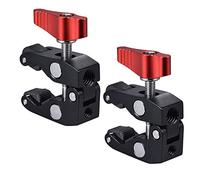 Andoer Confezione da 2 pinze per granchio, morsetto super 1/4 e 3/8 filettato per DSLR Rig LCD Monitor Studio Light Camera Magic Arm Photo Studio Accessorio