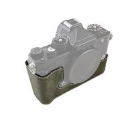 Andoer Custodia portatile per fotocamera in stile retrò, borsa per fotocamera con apertura nella parte inferiore e tracolla, ricambio per fotocamera Nikon Zf/Z F, verde