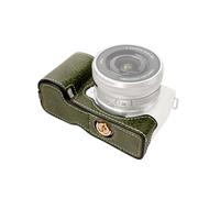 Andoer Custodia portatile per fotocamera in stile retrò, con apertura nella parte inferiore, con tracolla, ricambio per fotocamera Sony ZVE10, verde