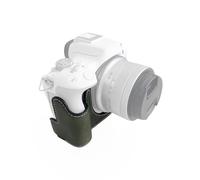 Andoer Custodia protettiva per fotocamera digitale, in pelle PU, con vite di fissaggio da 1/4", compatibile con Canon R50/R100, verde