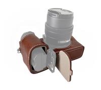 Andoer Custodia protettiva per fotocamera portatile, stile retrò, custodia per il trasporto, design inferiore con apertura e tracolla per fotocamera Fujifilm XS20/X-S20, Caffè