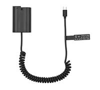 Andoer EN-EL15 Dummy Battery Adattatore USB-C Coupler MH-25 Dummy Battery Coupler con cavo di alimentazione di ricambio per Nikon Z7 Z6 D800 D850 D810 D7200 D7100 D7500