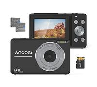 Andoer Fotocamera digitale con 2 batterie ricaricabili Scheda di memoria da 32 GB 1080P 44M HD 16X Zoom digitale anti-shake Messa a fuoco automatica 2.5 IPS Schermo LCD sorriso per bambini Vacanze