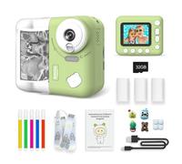 Andoer Fotocamera istantanea per bambini, 1080P 2,4", con stampa istantanea, per bambini, con carta da stampa termica Penne colorate e cinturino per il collo, bambini e ragazze dai 3 ai 12 anni