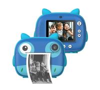 Andoer Fotocamera istantanea per bambini, 2,4 pollici, fotocamera istantanea per bambini, con 10 x zoom digitale, 3 carta di stampa, carta TF da 32 GB penne e adesivi colorati, regali per bambini e