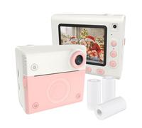 Andoer Fotocamera istantanea per bambini, 2,8" 1080P lente doppia fotocamera per bambini con 3 rotoli carta da stampa termica, regalo per bambini da 3 a 12 anni