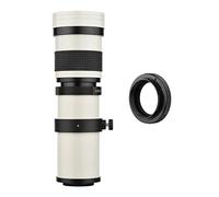 Andoer Fotocamera MF Super teleobiettivo Zoom F / 8.3-16 420-800 mm Montatura T con anello di adattamento di ricambio universale 1/4 di filo per fotocamere con montatura EF EOS 80D 77D 70D 60D