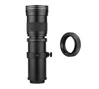 Andoer Fotocamera MF Super Teleobiettivo zoom F / 8.3-16 420-800mm T2 supporto per Sony Alpha A55 A33 A550 A500 A100 A200 A700 A300 A350 A900 A99 A77 II Minolta Supporto A5D A5D 7D
