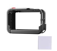 Andoer Gabbia metallica per action camera custodia metallica Action CAM copertura metallica fotocamera Action 5Pro/4/3 ultra leggera in lega di alluminio 54 g compatibile con filtri ND/CPL con (nero)