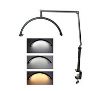 Andoer HD-M3X, luce LED, luce di riempimento mezzaluna, 3000-6000 K, dimmerabile, morsetto C, supporto metallico, per tatuaggi, ciglia, trucco live streaming