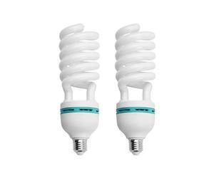 Andoer Lampada fluorescente a spirale, 135 W, 5500 K, luce diurna, attacco E27, risparmio energetico, per illuminazione da studio, video/foto, confezione da 2