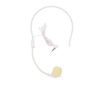 Andoer Microfono con Cuffia Cablata da 3,5 Mm Microfono a Condensatore per Appendere L'orecchio con Cancellazione del Rumore Unidirezionale Cavo da 1,2 M Tubo Metallico di Memoria (Bianco)