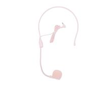 Andoer Microfono con Cuffia Cablata da 3,5 Mm Microfono a Condensatore per Appendere L'orecchio con Cancellazione del Rumore Unidirezionale Cavo da 1,2 M Tubo Metallico di Memoria (Rosa)