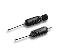Andoer Microfono wireless a clip Microfono a clip 50 m trasmissione efficace batteria integrata Spina TRRS da 3,5 mm con adattatore TRS da 6,35 mm per smartphone, computer, registrazione video Vlog,
