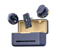 Andoer Microfono Wireless One-Trigger-Two 2.4G con Clip Magnetica per Smartphone Portata di Trasmissione 50M Cancellazione del Rumore Batteria Incorporata con Custodia di Ricarica Sostituzione