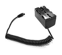 Andoer NP-F750 Batteria fittizia Connettore accoppiatore CC Cavo a molla Sostituzione batteria per monitor Alimentatore esterno compatibile con monitor ATOMOS Viltrox Aitus