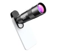 Andoer Obiettivo per telefono cellulare da 400 mm con clip universale per obiettivo, panno per la pulizia, custodia per escursioni, campeggio, osservazione degli animali, luna, sport, concerti