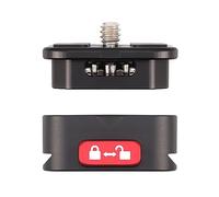 Andoer Piastra a sgancio rapido Treppiede Base a sgancio rapido Supporto Dslr Treppiede Piastra Qr Adattatore di montaggio per fotocamera Installazione rapida Lega di alluminio Con vite da 1/4 di