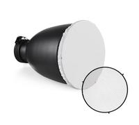 Andoer Piatto di bellezza da 11,6 pollici con supporto Profoto Tele-Zoom Riflettore Diffusore Diffusore Piatto con griglia a nido d'ape a 60° e calzino diffusore per Profoto Mount Studio Strobe Flash