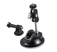 Andoer Potente staffa di montaggio a ventosa Supporto per fotocamera Supporto per auto Doppia testa a sfera Girevole a 360° Capacità di carico di 450 g Sostituzione per GoPro Hero 11/10/9/8 Osmo