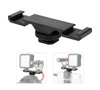 Andoer PT-2 Doppia Barra di Estensione Montaggio Scarpa Fredda Doppio Supporto per DV DSLR fotocamera Smartphone Micro LED video luce