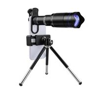 Andoer Set di teleobiettivo 40X con clip per obiettivo + supporto per telefono + mini treppiede estraibile + scatto remoto per escursioni, campeggio, osservazione degli animali, luna, sport, giochi,