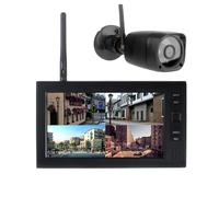 Andoer Sistema DVR per telecamera di sicurezza wireless con telecamera da 720P e monitor LCD da 7 pollici Registrazione video manuale/loop visione notturna con raggio di trasmissione di 30m