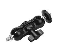 Andoer Supporto per monitor con braccio articolato ad attrito con doppia testa a sfera Vite standard da 1/4 di pollice per monitor della fotocamera Microfono a luce LED Rig video