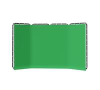 Andoer Supporto per sfondo 2,4 x 4 m, sistema di supporto per sfondo di studio fotografico con sfondo verde, borsa di archiviazione per studio fotografico, trasmissione in diretta, registrazione video