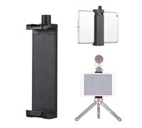 Andoer Supporto per treppiede per smartphone e tablet morsetto per telefono in lega di alluminio 13 cm-24,5 cm/5,11 in-9,64 pollici Larghezza regolabile con supporto a scarpa fredda Fori filettati da