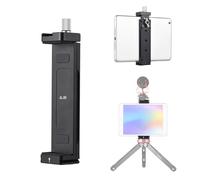 Andoer Supporto per treppiede per smartphone e tablet, supporto per telefono da 4,92 a 9,05 pollici, treppiede per tablet regolabile in larghezza con attacco a scarpa fredda, fori filettati da 1/4"