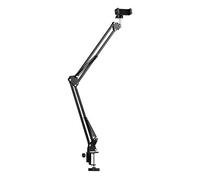 Andoer Supporto regolabile in metallo con staffa a forbice + supporto per telefono + adattatore per testa a sfera per YouTube Live Video Recording Network Broadcast Online Chat