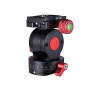 Andoer Testa a sfera idraulica fluida Andoer Testa inclinabile in lega di alluminio con piastra a sgancio rapido Interfaccia con foro per vite da 1/4 e 3/8 di pollice Cuscinetto di carico 10 kg