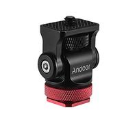 Andoer Testa A Sfera Per Treppiede,180°Rotary Mini Testa A Sfera Ballhead Hot Flash Shoe Mount Adapter 1/4 Pollici Vite Con Chiave Per Fotocamera Dslr Microfono Monitor Treppiede Monopiede