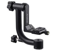 Andoer Testa cardanica per treppiedi per carichi pesanti con piastra a sgancio rapido Arca Swiss in lega di alluminio Treppiede Testa cardanica Dslr Carico massimo 30 lb/13,6 kg